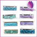 Natural crystal quartz pendants in rainbow color geometric rectangle crystal pendants